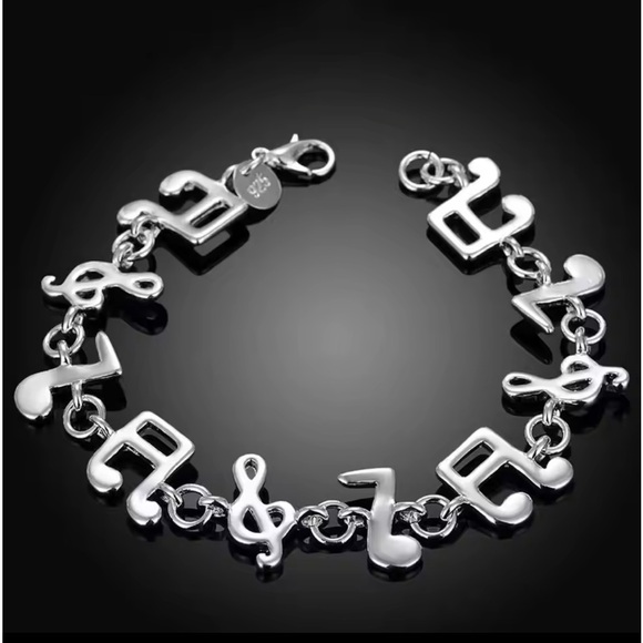 Jewelry - Sterling Silver Music Notes Bracelet